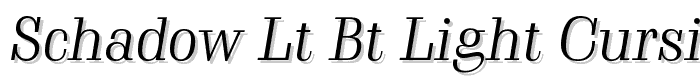 Schadow Lt BT Light Cursive font